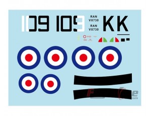 Flightline 1.2M Hawker Sea Fury Decal Sheet